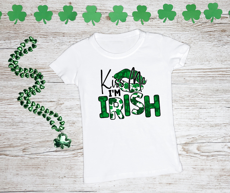 Kiss Me Im Irish - White T-shirt